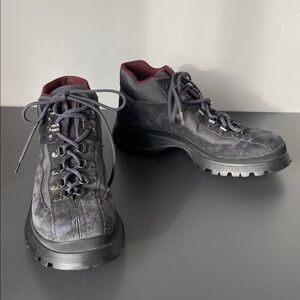 Prada Women's Brixxen Suede & Nylon Italy Made Sz 36.5 Designer Chic